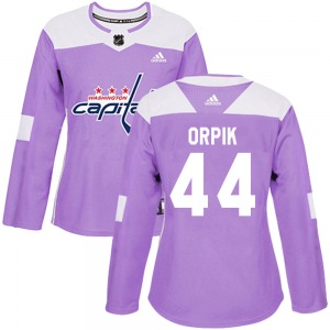 Brooks Orpik Washington Capitals Adidas Women's Authentic Fights Cancer Practice Jersey (Purple)