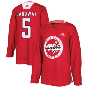 Rod Langway Washington Capitals Adidas Youth Authentic Practice Jersey (Red)