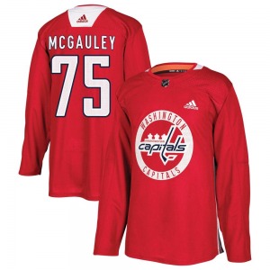 Tim McGauley Washington Capitals Adidas Authentic Practice Jersey (Red)