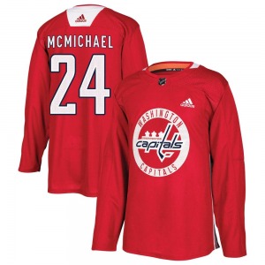 Connor McMichael Washington Capitals Adidas Authentic Practice Jersey (Red)