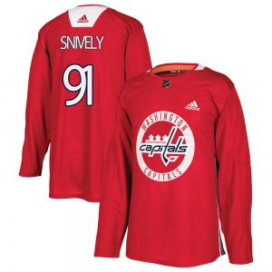 Joe Snively Washington Capitals Adidas Authentic Practice Jersey (Red)