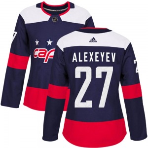 Alexander Alexeyev Washington Capitals Adidas Women's Authentic 2018 Stadium Series Jersey (Navy Blue)