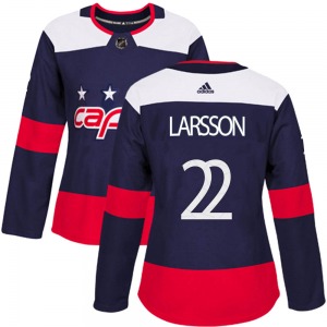 Johan Larsson Washington Capitals Adidas Women's Authentic 2018 Stadium Series Jersey (Navy Blue)