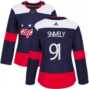Joe Snively Washington Capitals Adidas Women's Authentic 2018 Stadium Series Jersey (Navy Blue)