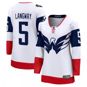 Rod Langway Washington Capitals Fanatics Branded Women's Breakaway 2023 Stadium Series Jersey (White)