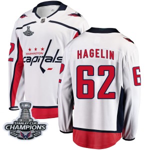 Carl Hagelin Washington Capitals Fanatics Branded Youth Breakaway Away 2018 Stanley Cup Champions Patch Jersey (White)