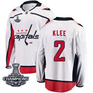 Ken Klee Washington Capitals Fanatics Branded Youth Breakaway Away 2018 Stanley Cup Champions Patch Jersey (White)