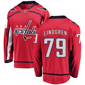 Charlie Lindgren Washington Capitals Fanatics Branded Breakaway Home Jersey (Red)
