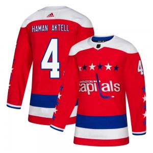 Hardy Haman Aktell Washington Capitals Adidas Youth Authentic Alternate Jersey (Red)