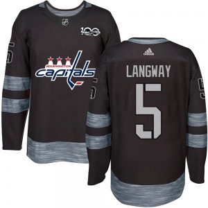 Rod Langway Washington Capitals Youth Authentic 1917-2017 100th Anniversary Jersey (Black)