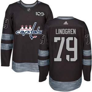 Charlie Lindgren Washington Capitals Youth Authentic 1917-2017 100th Anniversary Jersey (Black)
