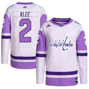 Ken Klee Washington Capitals Adidas Youth Authentic Hockey Fights Cancer Primegreen Jersey (White/Purple)
