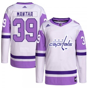 Anthony Mantha Washington Capitals Adidas Youth Authentic Hockey Fights Cancer Primegreen Jersey (White/Purple)