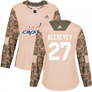 Alexander Alexeyev Washington Capitals Adidas Women's Authentic Veterans Day Practice Jersey (Camo)