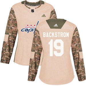 Nicklas Backstrom Washington Capitals Adidas Women's Authentic Veterans Day Practice Jersey (Camo)