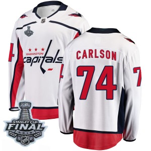 John Carlson Washington Capitals Fanatics Branded Breakaway Away 2018 Stanley Cup Final Patch Jersey (White)