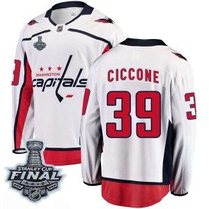 Enrico Ciccone Washington Capitals Fanatics Branded Breakaway Away 2018 Stanley Cup Final Patch Jersey (White)