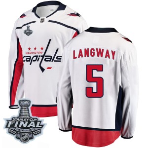 Rod Langway Washington Capitals Fanatics Branded Breakaway Away 2018 Stanley Cup Final Patch Jersey (White)