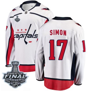 Chris Simon Washington Capitals Fanatics Branded Breakaway Away 2018 Stanley Cup Final Patch Jersey (White)